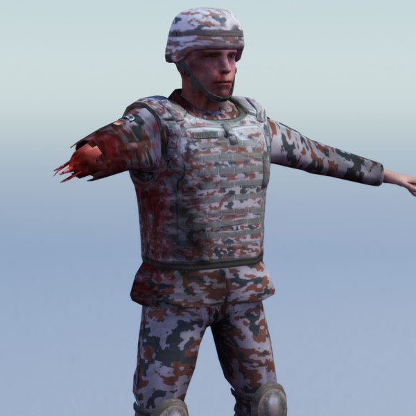 3d army casualty model - Bundeswehr Casualty Soldier by ES3DStudios