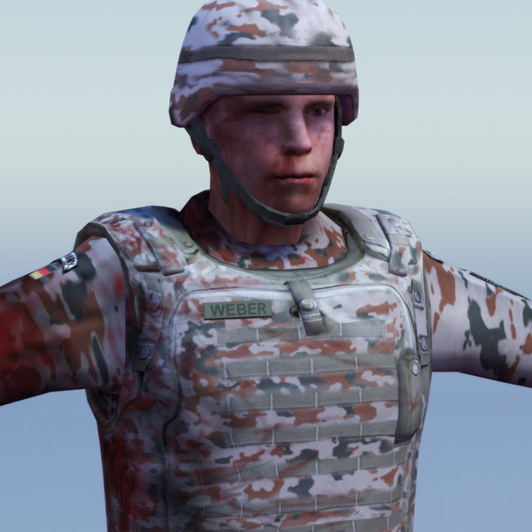 3d army casualty model - Bundeswehr Casualty Soldier by ES3DStudios