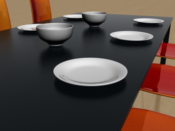 dinner table 3d model - yemekmasasi by erkin harmanli