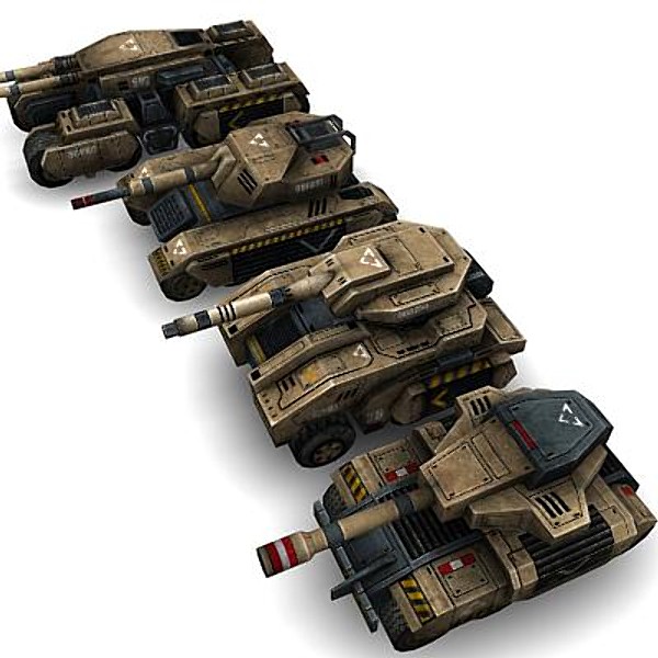 3dsmax 4 tanks - 4_sci_fi_tanks.rar by Angryfly
