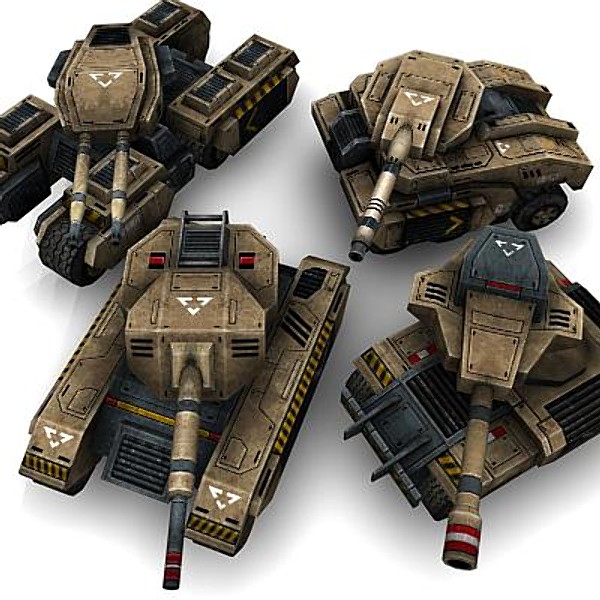 3dsmax 4 tanks - 4_sci_fi_tanks.rar by Angryfly