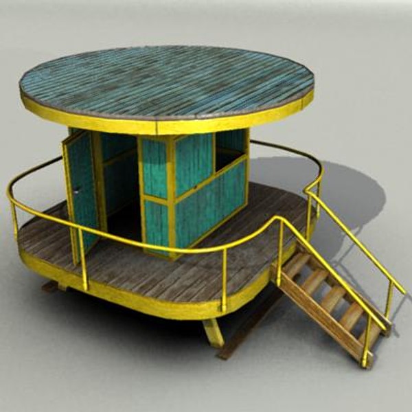 lifeguard beach cabin obj - Lifeguard Beach Cabin by Sirren