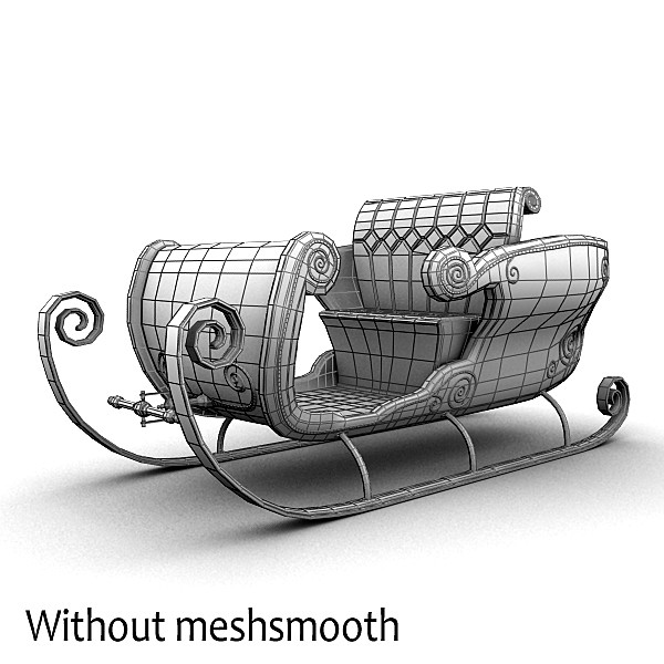 santa sleigh 3d model - Santa´s Sleigh by PolyTron