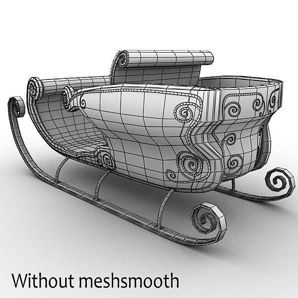 santa sleigh 3d model - Santa´s Sleigh by PolyTron