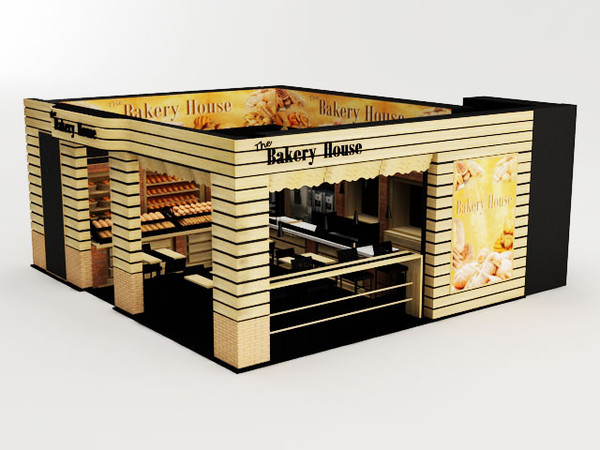 bakery house foods 3d 3ds - Bakery by luledesign