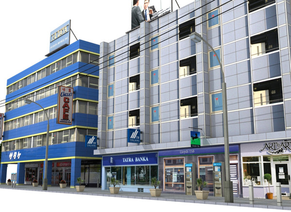 street 3 3d model - Street 3 (low poly) by yusuf joher taherali