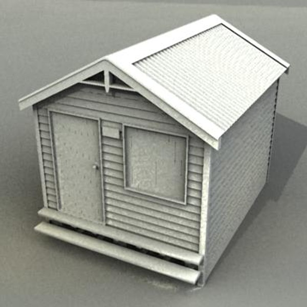 3d model of changing beach cabin - Changing Beach Cabin. by Sirren