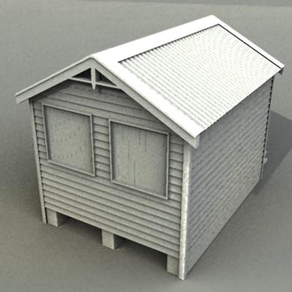 3d model of changing beach cabin - Changing Beach Cabin. by Sirren