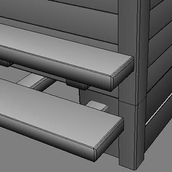 3d model of changing beach cabin - Changing Beach Cabin. by Sirren