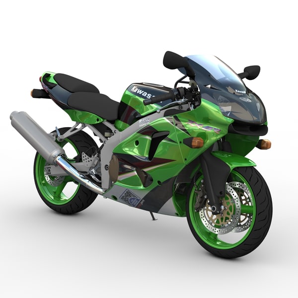 kawasaki super sport motorcycle 3d model - ZX-6R Kawasaki Ninja Sport Bike - 2000 by Jamie Hamel Smith