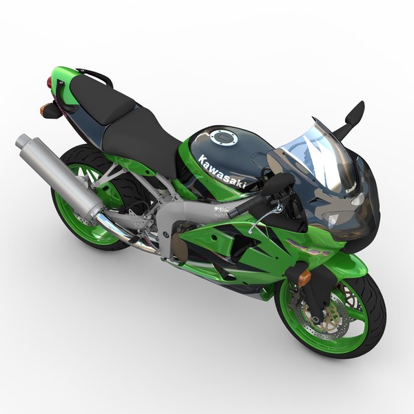 kawasaki super sport motorcycle 3d model - ZX-6R Kawasaki Ninja Sport Bike - 2000 by Jamie Hamel Smith