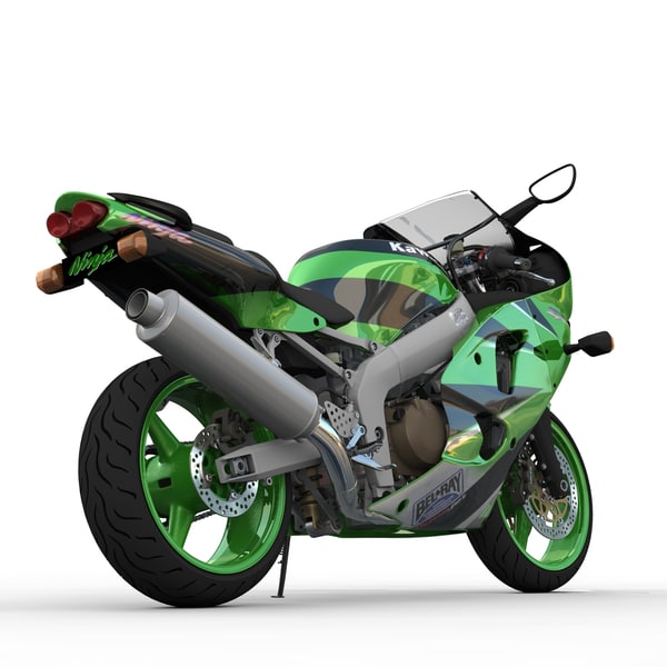 kawasaki super sport motorcycle 3d model - ZX-6R Kawasaki Ninja Sport Bike - 2000 by Jamie Hamel Smith
