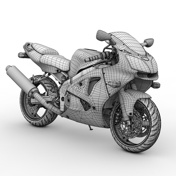kawasaki super sport motorcycle 3d model - ZX-6R Kawasaki Ninja Sport Bike - 2000 by Jamie Hamel Smith