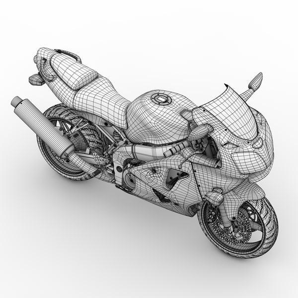 kawasaki super sport motorcycle 3d model - ZX-6R Kawasaki Ninja Sport Bike - 2000 by Jamie Hamel Smith