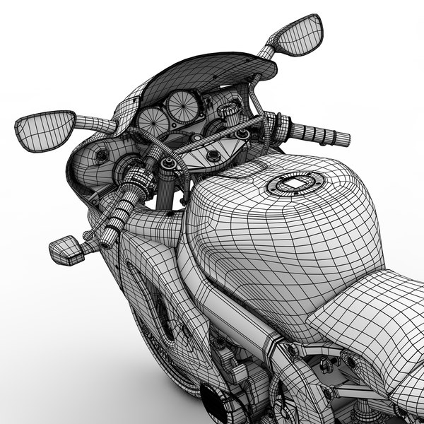 kawasaki super sport motorcycle 3d model - ZX-6R Kawasaki Ninja Sport Bike - 2000 by Jamie Hamel Smith
