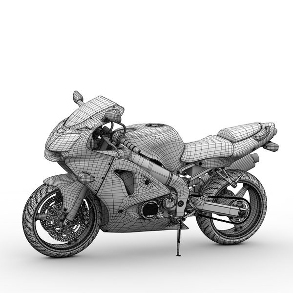 kawasaki super sport motorcycle 3d model - ZX-6R Kawasaki Ninja Sport Bike - 2000 by Jamie Hamel Smith