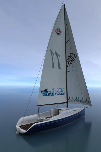 yacht columbia 3d model - Yacht Columbia Sail... by Leeift