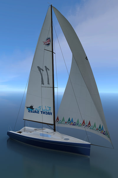 yacht columbia 3d model - Yacht Columbia Sail... by Leeift