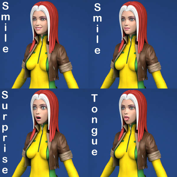 comic action morph targets 3d max - Maya - Action Girl + Morph Targets by Bitmapworld