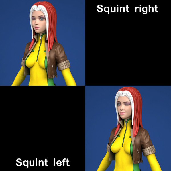 comic action morph targets 3d max - Maya - Action Girl + Morph Targets by Bitmapworld