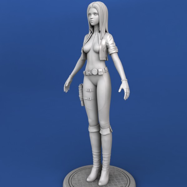 comic action morph targets 3d max - Maya - Action Girl + Morph Targets by Bitmapworld