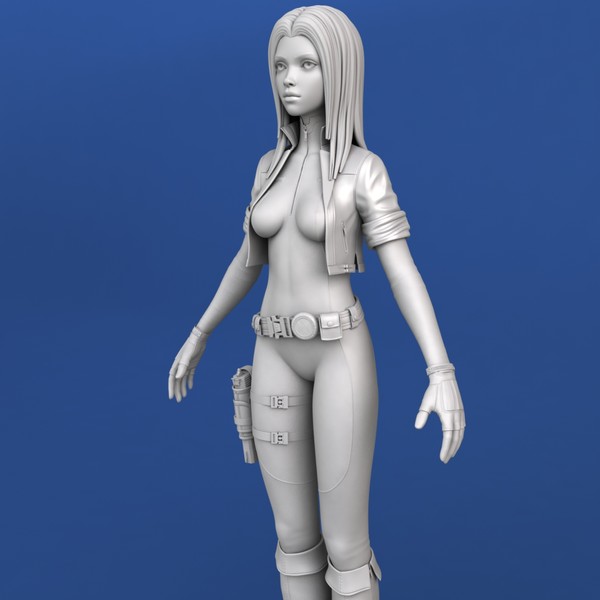 comic action morph targets 3d max - Maya - Action Girl + Morph Targets by Bitmapworld