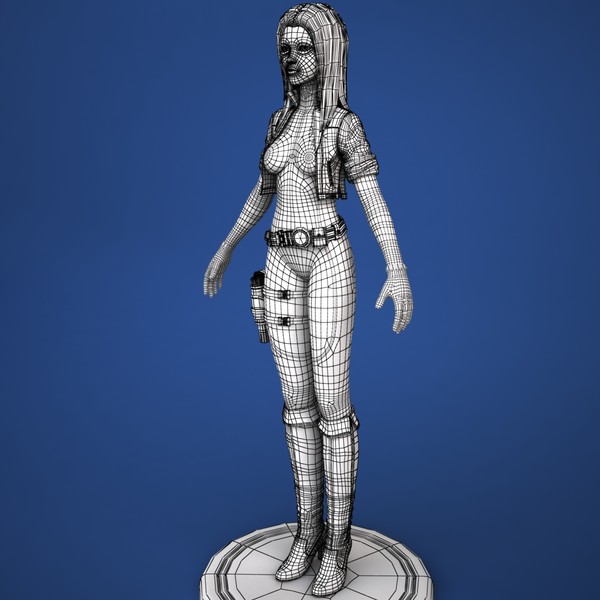 comic action morph targets 3d max - Maya - Action Girl + Morph Targets by Bitmapworld