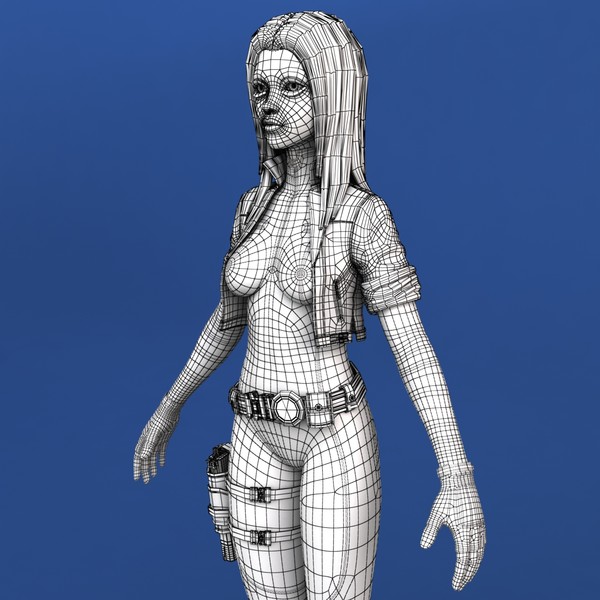 comic action morph targets 3d max - Maya - Action Girl + Morph Targets by Bitmapworld