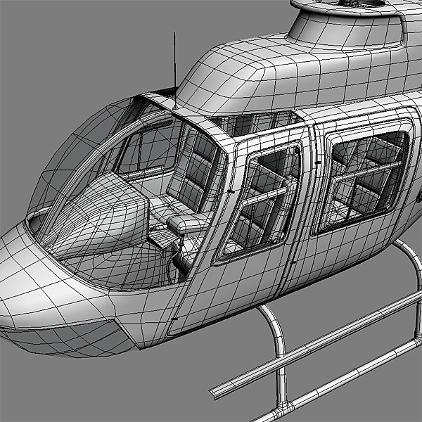 3ds max jet bell ranger helicopter - Jet Bell Ranger by mellow box