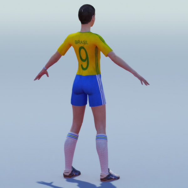 female football player rigged 3d model - Football Rigged Female A... by ES3DStudios