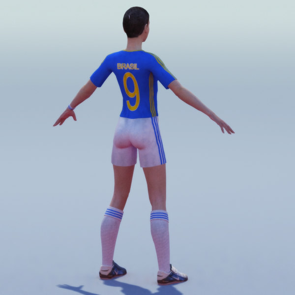 female football player rigged 3d model - Football Rigged Female A... by ES3DStudios