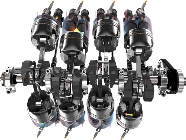 V8 Engine Mechanism - Animated / Textured / Fx v2.2