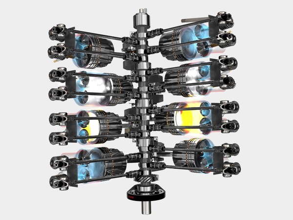 V8 Engine Mechanism - Animated / Textured / Fx v2.2