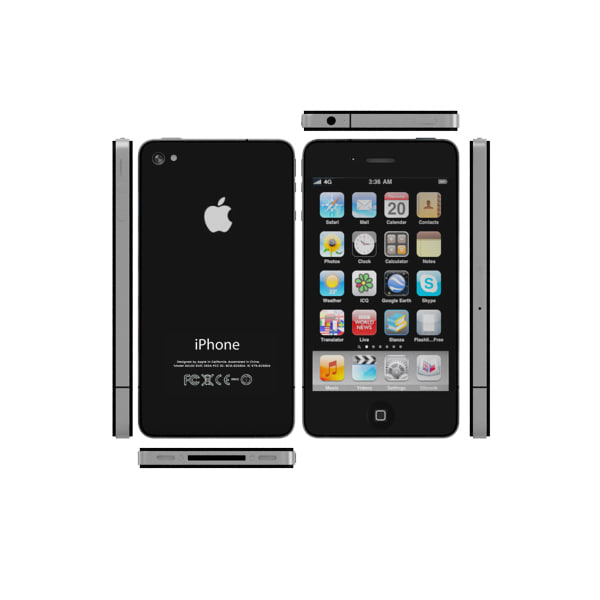 new iphone 4 ipod 3d model - new iPhone 4  iPod 4 Mac mini -  collection cell phone... by Leeift