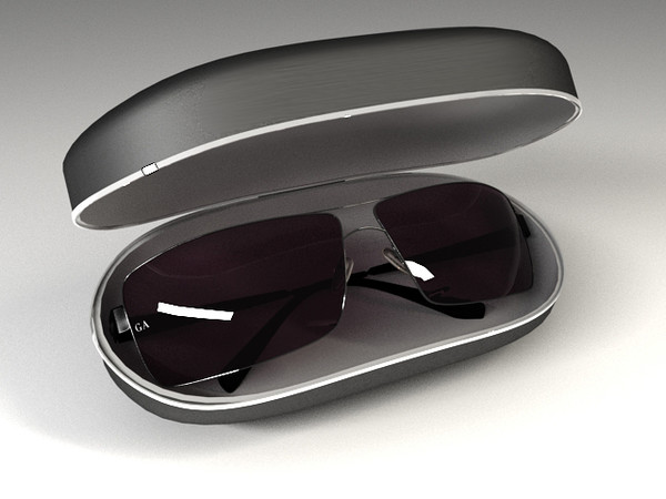 3d model sunglasses glasses sun - Armani Sunglasses with box by Tzanislav