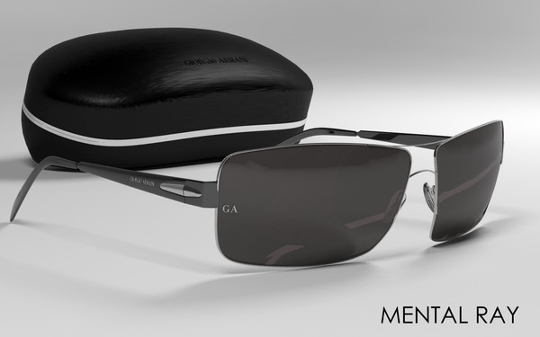 3d model sunglasses glasses sun - Armani Sunglasses with box by Tzanislav