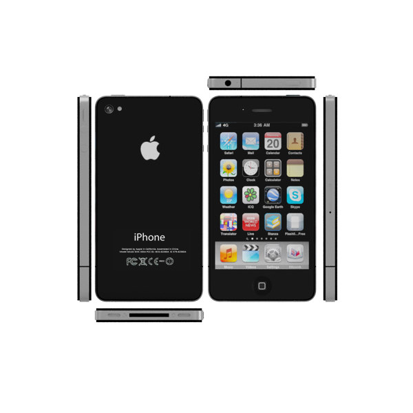 new iphone 4 4s 3d model - iPhone 4 and iPhone 4S - black and white collection cell phone by Leeift