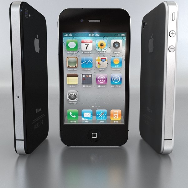 apple iphone 4 3d model - Apple iPhone 4 by Artem_Shvetsov