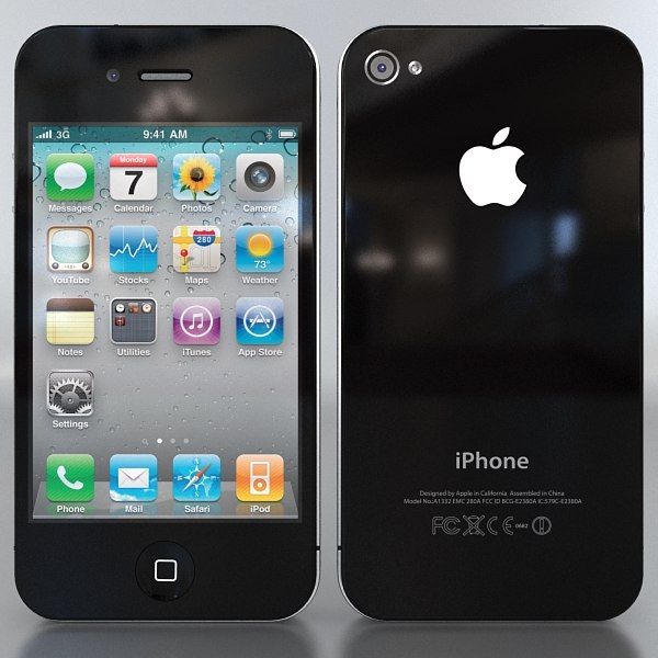 apple iphone 4 3d model - Apple iPhone 4 by Artem_Shvetsov