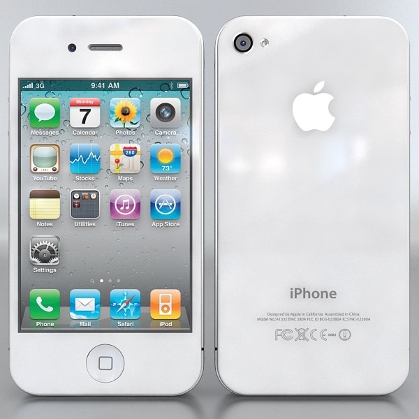 apple iphone 4 3d model - Apple iPhone 4 by Artem_Shvetsov