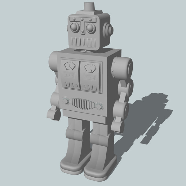 3d retro robby robot model - Retro Robby Robot... by chaosfractal