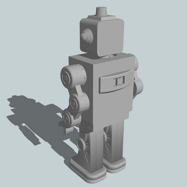 3d retro robby robot model - Retro Robby Robot... by chaosfractal