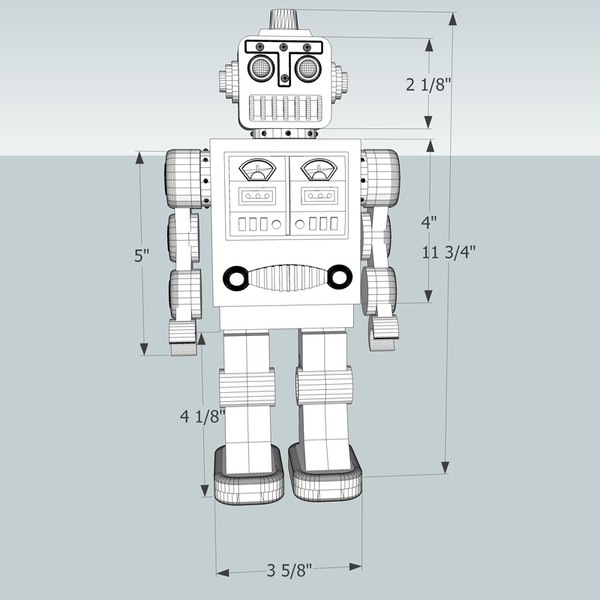 3d retro robby robot model - Retro Robby Robot... by chaosfractal