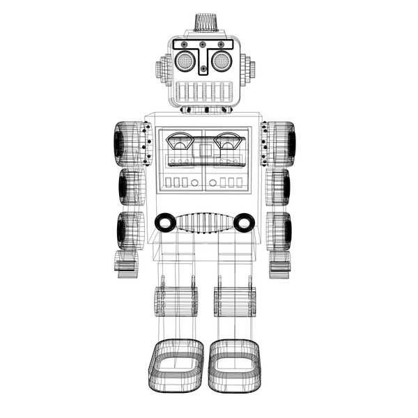 3d retro robby robot model - Retro Robby Robot... by chaosfractal