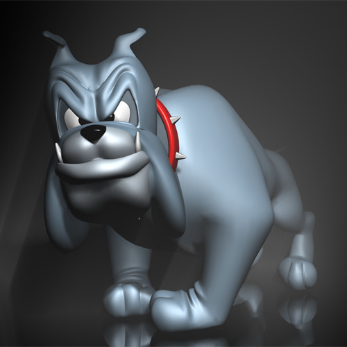 3d cartoon bulldog - Crazy dog cartoon 3D by supercigale