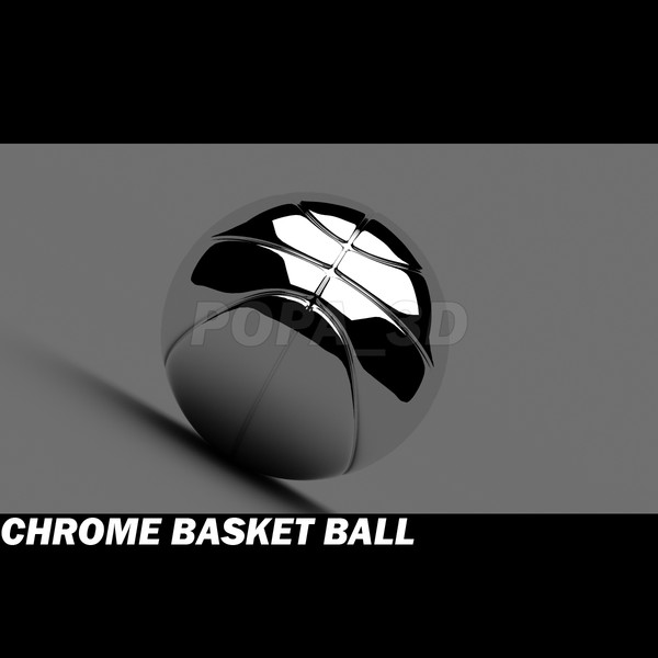 basket ball chrome materials 3d max - Chrome Basket Ball by POPA_3D