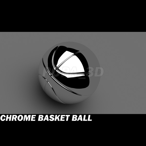 basket ball chrome materials 3d max - Chrome Basket Ball by POPA_3D