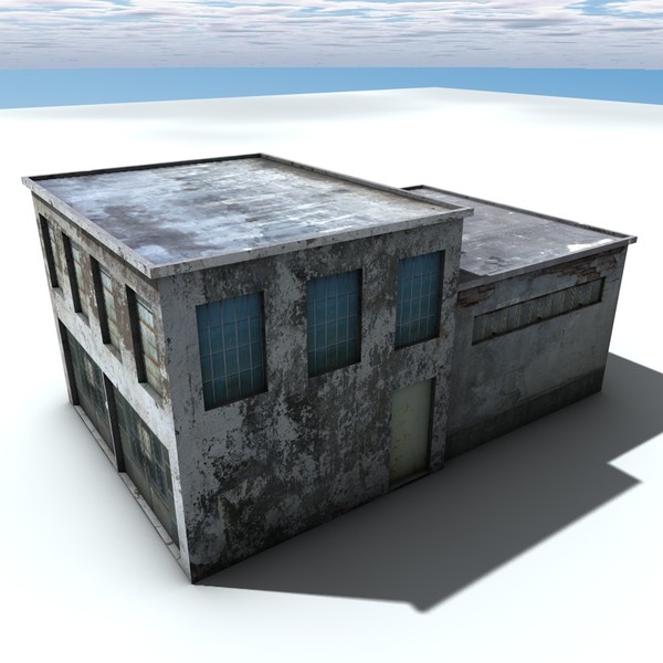 obj building - lowpoly building by ERLHN