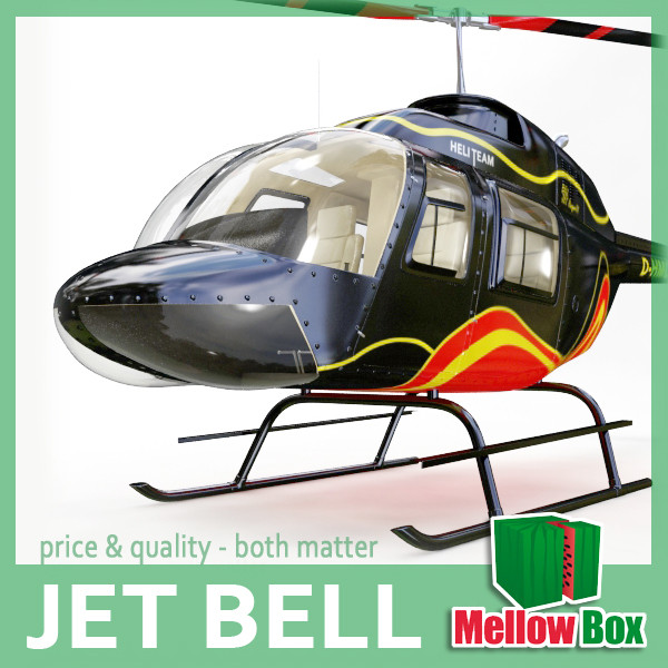 3ds max jet bell ranger helicopter - Jet Bell Ranger by mellow box