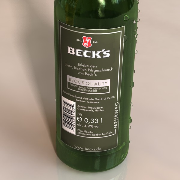 3d model of beck´s beer bottle beck - Becks beer by HoloDyne Systems